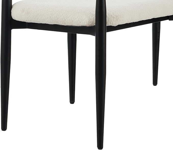Christopher Knight Home Names Modern Metal Loveseat, Living Room Boucle Fabric Upholstered Settee, Curved Open Backrest 2-Seater Sofa, Cozy Couch for Bedroom/Apartment/Home Office, Black+ Gold + Beige