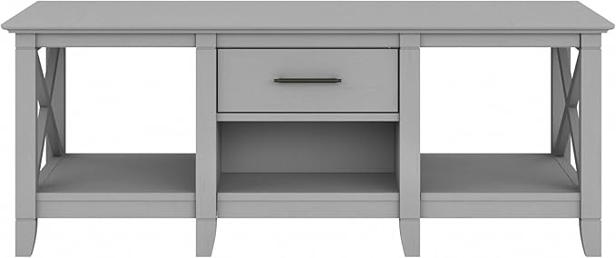 Bush Home Key West Coffee Table with Storage in Cape Cod Gray