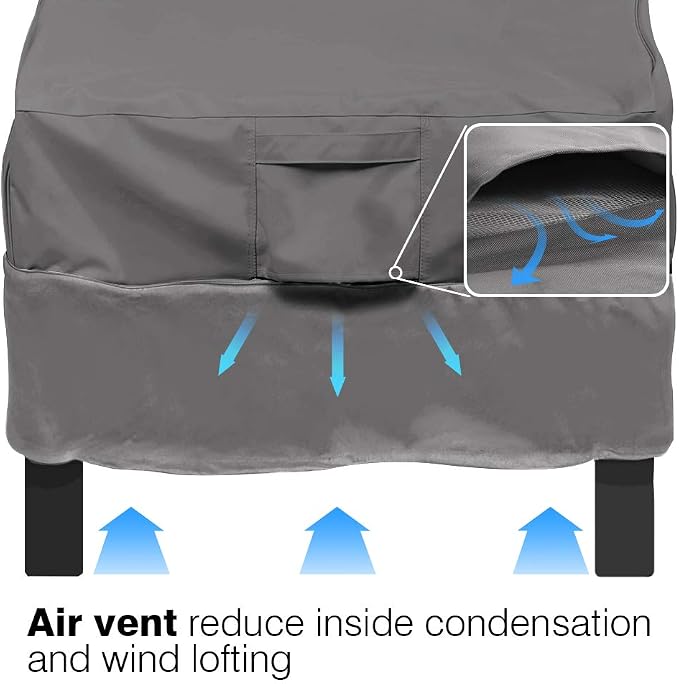 Vailge Patio Chair Covers, Lounge Deep Seat Cover, Heavy Duty and Waterproof Outdoor Lawn Patio Furniture Covers (Large, Grey) - Image 7