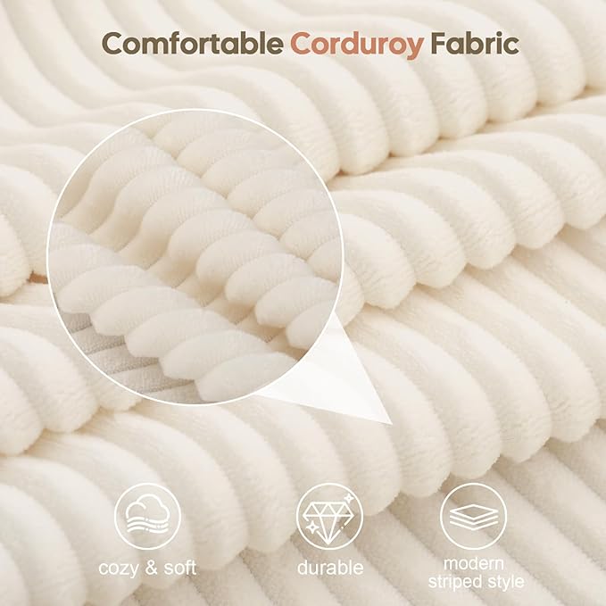 COMAX Folding Sofa Bed, Foldable Couch for Bedroom, Convertible Floor Sleeper Futon Chair Foam, Corduroy 3 in 1 Fold Out Chair Portable Comfy Lounge Couch Sofa Bed for Small Space, Full, Beige