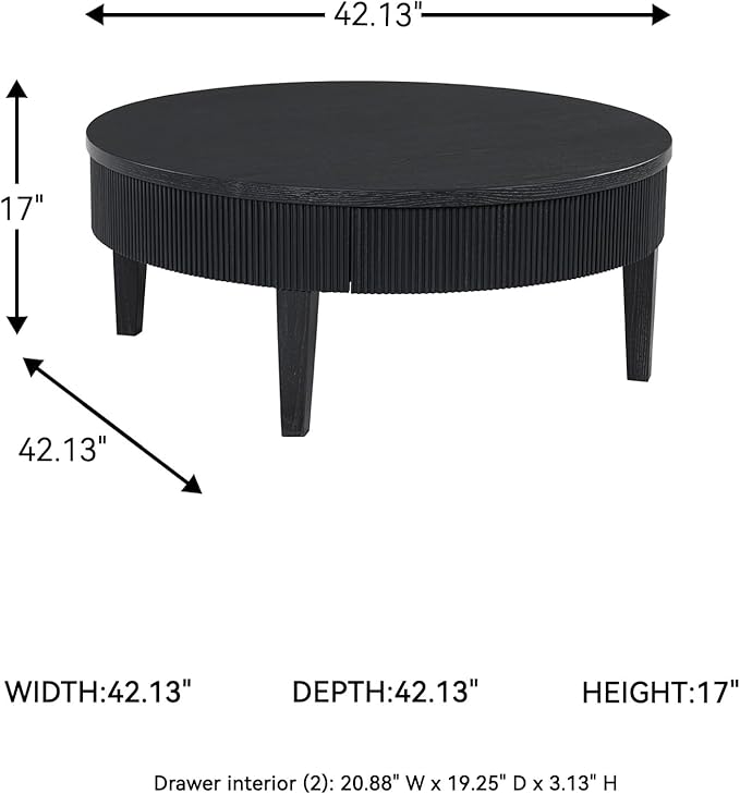 Signature Design by Ashley Marstream Modern Coffee Table with 4 Legs, Black