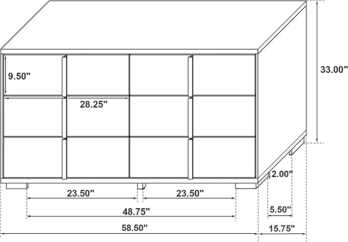 Coaster Home Furnishings Marceline Contemporary 4-Piece Bedroom Set Full Size LED Panel Bed Frame 51-inch Headboard White 222931F-S4