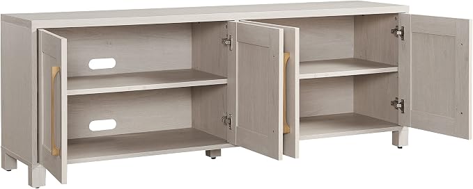 Henn&Hart Rectangular TV Stand for TV's up to 80" in Alder White, TV Stands for the Living Room - Image 5