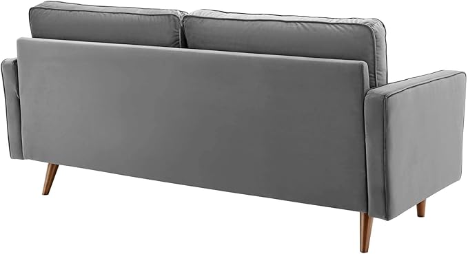 Modway EEI-3764-GRY Valour Performance Velvet Sofa, Gray