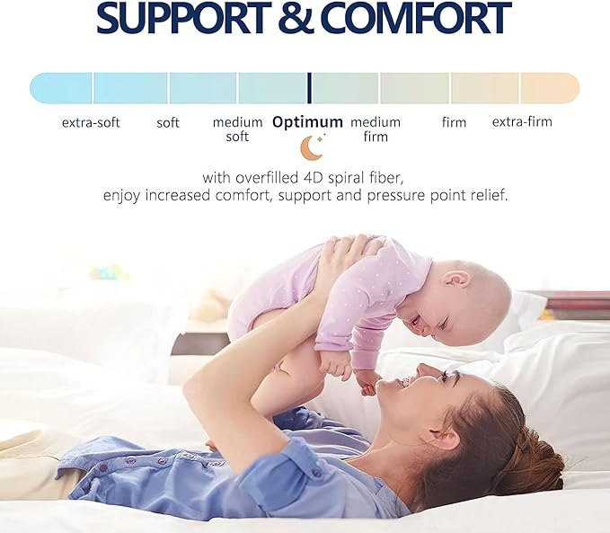 Mattress Topper Super Queen for Back Pain, Extra Thick Mattress Pad Cover, Plush Pillow Top, Deep Elastic Pocket, Grey, 66"X80"+20"