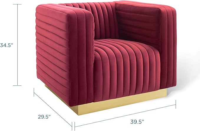 Modway Charisma chairs, Maroon