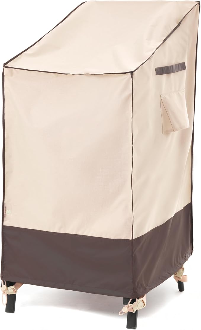 F&J Outdoors Waterproof Anti-UV Heavy Duty Patio Cover for 4-6 Stacking Chairs, 27" W x 37" D x 47" H, 1Pack by FJOutdoors