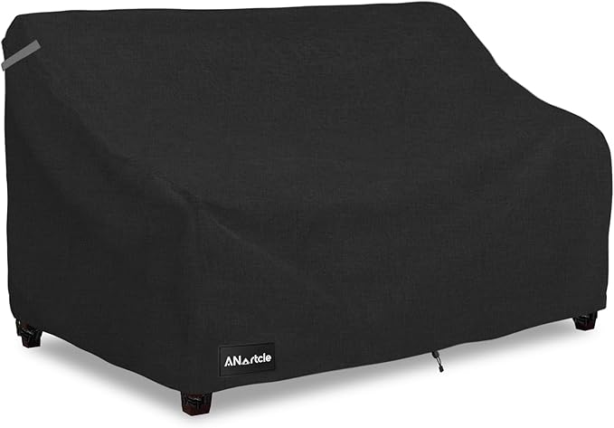 ANartcle 3-Seater Patio Sofa Cover,79W x 37D x 35H Inches Outdoor Couch Cover,100% Waterproof Heavy Duty Patio Sofa Covers,Patio Furniture Covers,Black by PatioFurnitureCovers