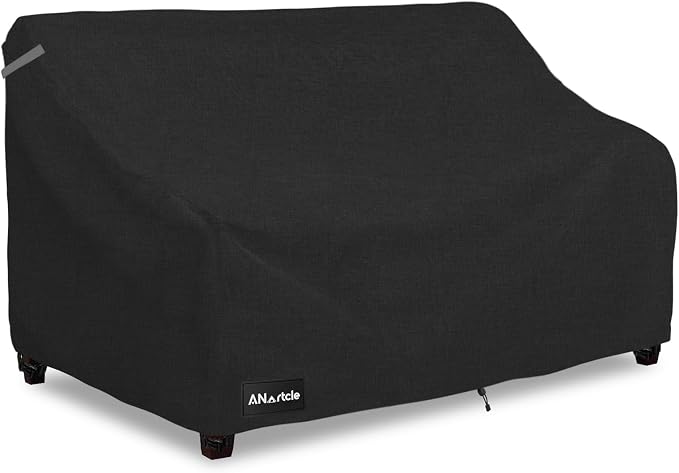 ANartcle 3-Seater Patio Sofa Cover,85W x 37D x 35H Inches Outdoor Couch Cover,100% Waterproof Heavy Duty Patio Sofa Covers,Patio Furniture Covers,Black by PatioFurnitureCovers