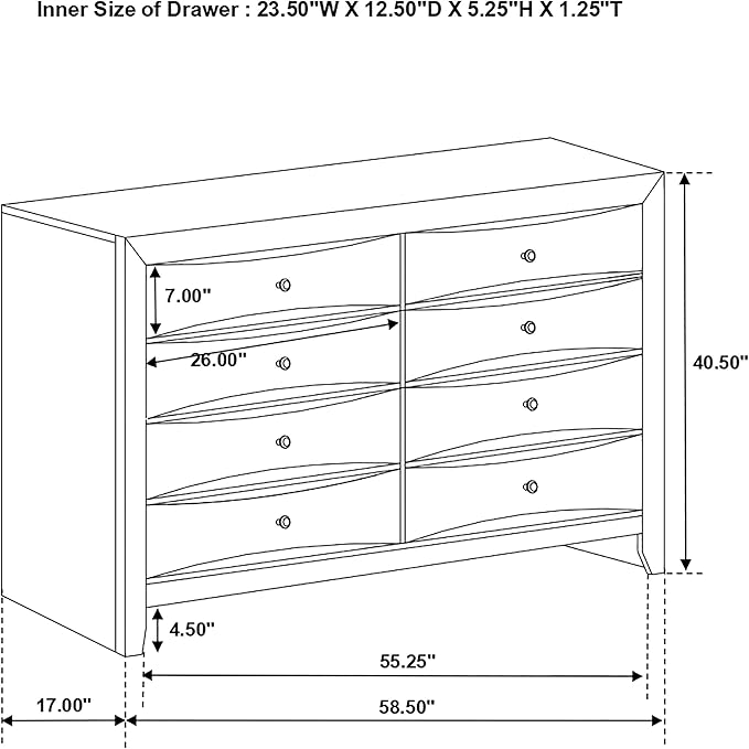 Coaster Home Furnishings Briana Transitional 5-Piece Bedroom Set California King Size Storage Bookcase Bed Frame 56-inch Headboard Black 202701KW-S5