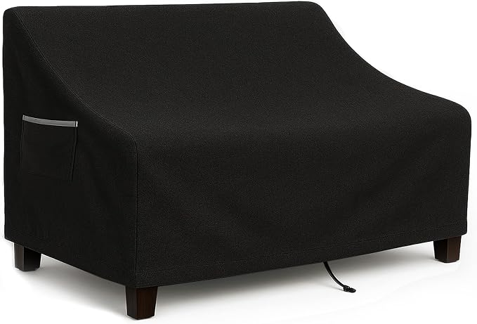 Outdoor Sofa Cover, Waterproof Patio Furniture Cover 76W x 32.7D x 33H inches Heavy Duty 600D Oxford Fabric Black by Unknown