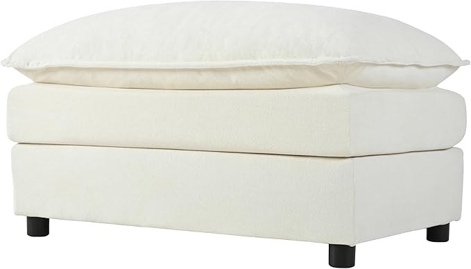 109-Inch U-Shaped Sectional Cloud Sofa Oversized Modular 5 Seaters Sofa Couch with 2 Ottoman Chaise and Pillow Armrest, Chenille Upholstered Convertible Cloud Couch