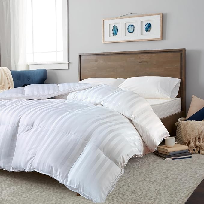 Blue Ridge Home Fashions 500 Thread Count Cotton Damask Duraloft Down Alternative Comforter - Twin