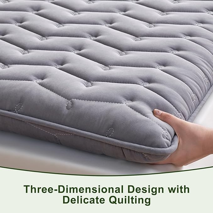 Premium Foam Twin XL Mattress Topper 3 Inch, Medium Firm Bed Pad for Supportive Sleep and Pressure Relief, Durable Foam Layer, 80 x 39 Inches, Gray