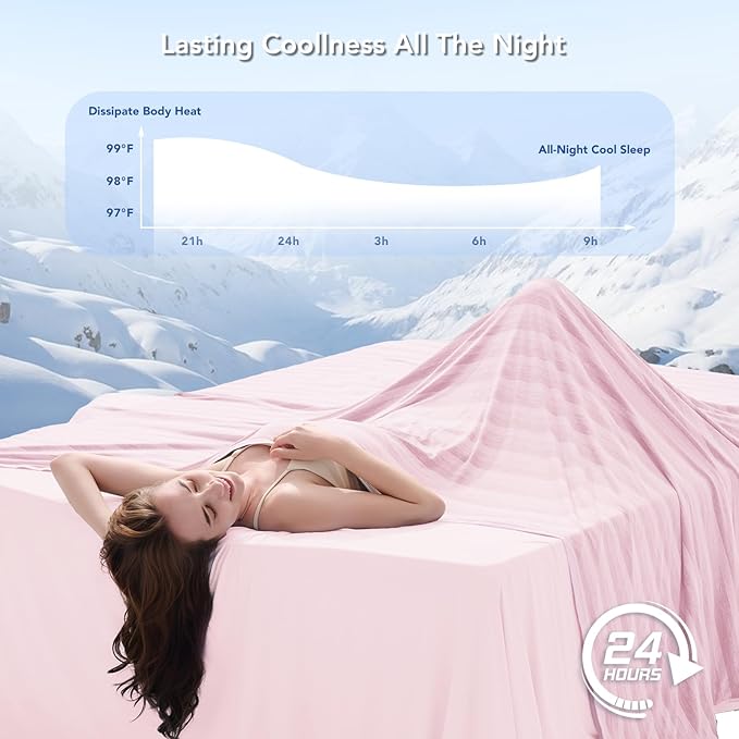 GOHERO Cooling Blanket Queen Size- 90"x90" Summer Cooling Throw Blanket for Hot Sleepers Arc-Chill Q-Max >0.45 Cool Fiber, Keeps Cool for Night Sweats, Soft Lightweight Sofa Blankets for Kid Adults