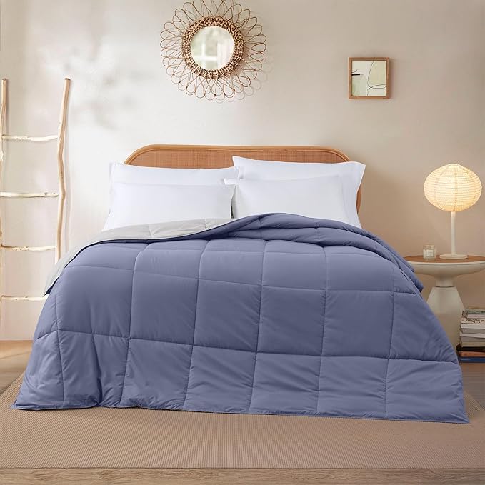 Modern Threads Down Alternative Reversible Comforter Deep Blue/Silver King