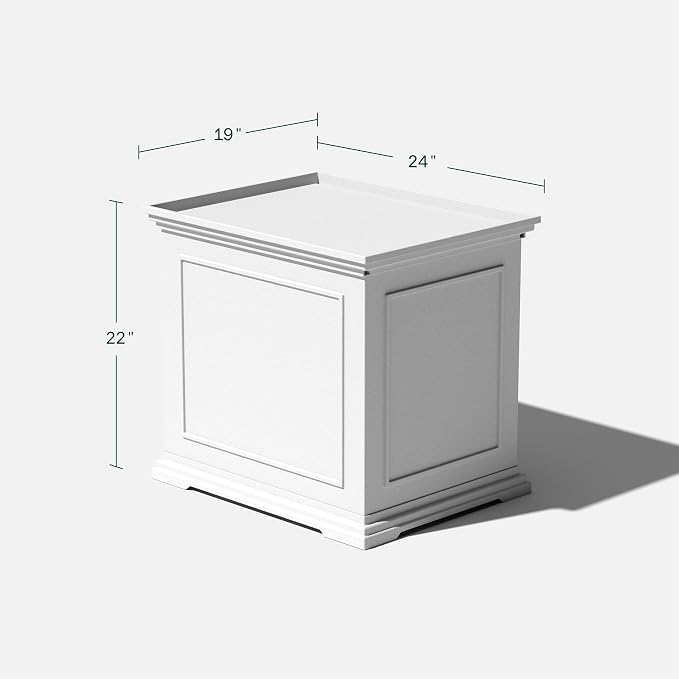 Veradek Brixton Tray Table - 2-in-1 Outdoor Side Table with Storage and Tray for Patio/Porch | Durable All-Weather Resistant | Classic & Functional - Image 3