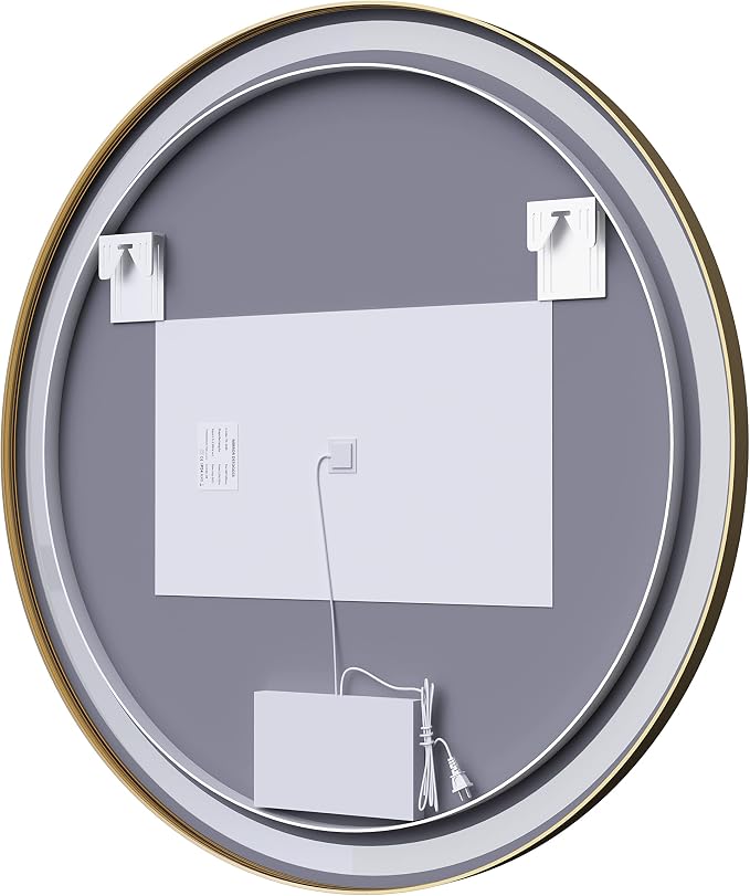 Itrue 36 Inch LED Bathroom Round Mirror, Gold Metal Frame, Adjustable Color Temp & Brightness,Anti-Fog,Shatter-Proof Tempered Vanity Mirror for Wall - Image 6
