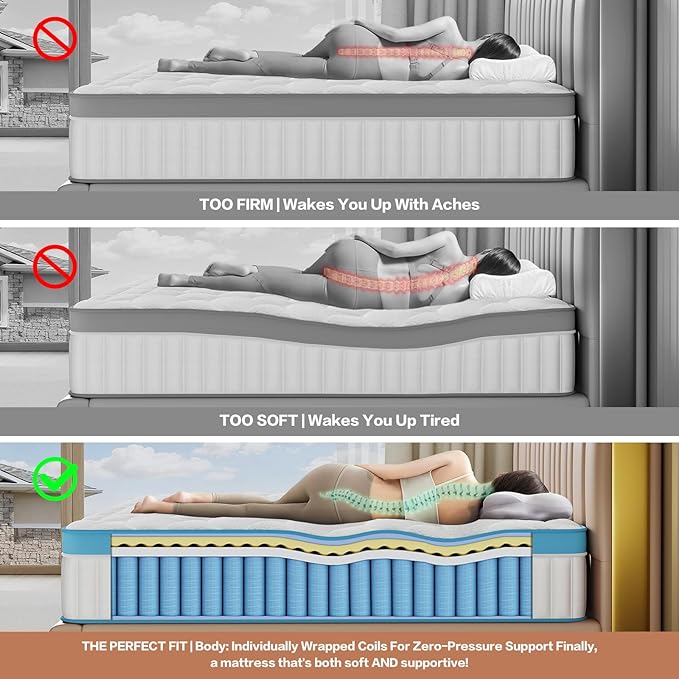 Queen Mattress,14 Inch Queen Size Mattresses in a Box, Memory Foam Mattress for Pressure Relief & Cool Sleep,CertiPUR-US Certified,Safe Foams & Fabric,Non-Fiberglass,Medium Firm,80" x 60"