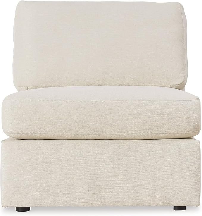 Signature Design by Ashley Modmax Stain Resistant Modern Modular Straight 5-Piece Sectional with Reversible Cushions, Removable Covers, USB Ports and 2 Accent Pillows, White