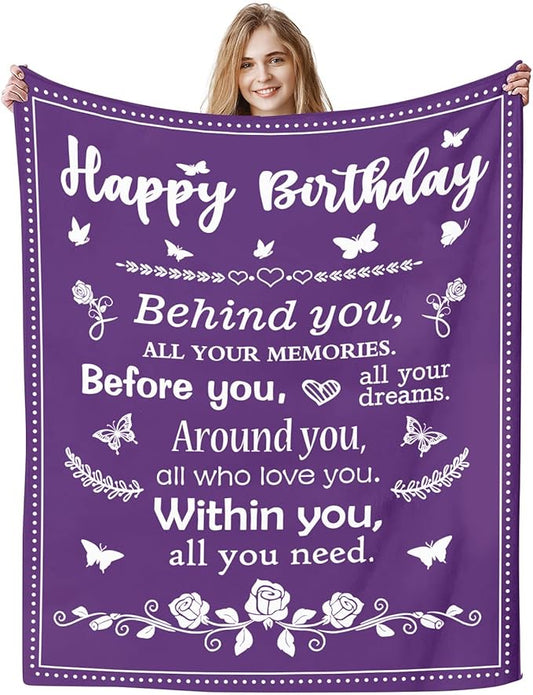 COMFAR Happy Birthday Gifts - Unique Women's Decorations for Her 40"x 50"