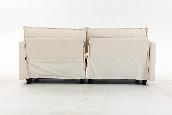 78'' Deep Seat Cloud Loveseat, Chenille Upholstered 2-Seats Modular Sectional Sofa Couch, Modern Comfy Settee Loveseat for Living Room Set, Small Apartment