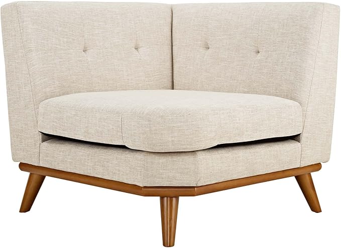 Modway EEI-1796-BEI Engage Upholstered Fabric Corner Chair, Beige