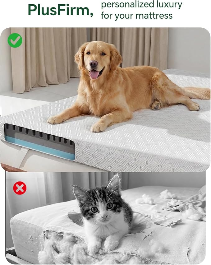 College Dorm Room Essentials Twin XL Mattress Topper,Gel Memory Foam Mattress Topper 3 inch Twin XL Size Bed Topper,Firm Mattress Pad,Bamboo Rayon Cover Removable & Washable,Non-Slip Zipper