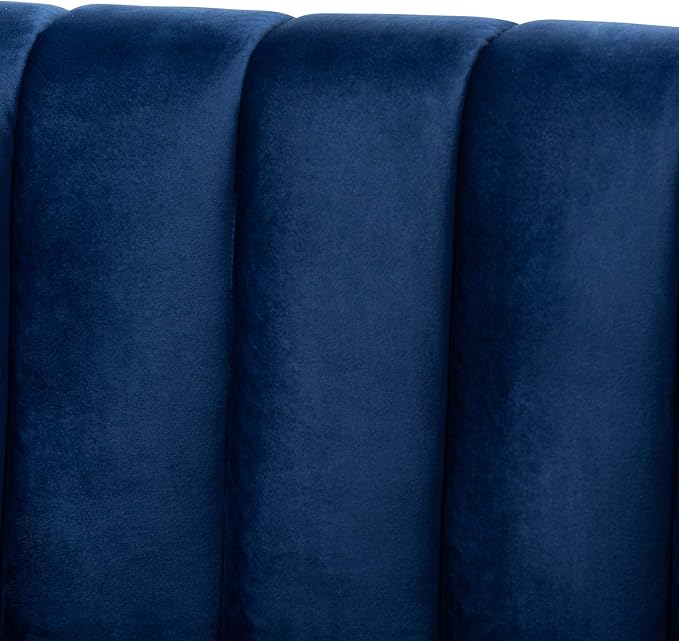 Baxton Studio Sofas, Royal Blue/Gold