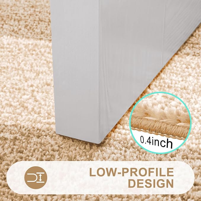 Kitinjoy Indoor Outdoor Door Mat, 30x17 Non-Slip Absorbent Dirt Trapper, Low-Profile Washable Inside Entrance Front Floor Mat, Sturdy Soft Entry Doormats for Entryway, Beige - Image 4