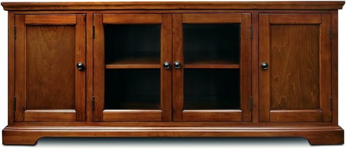 Leick Home 87360 TV Stand with Enclosed Storage For 65" TV's, Westwood Brown Cherry - Image 2