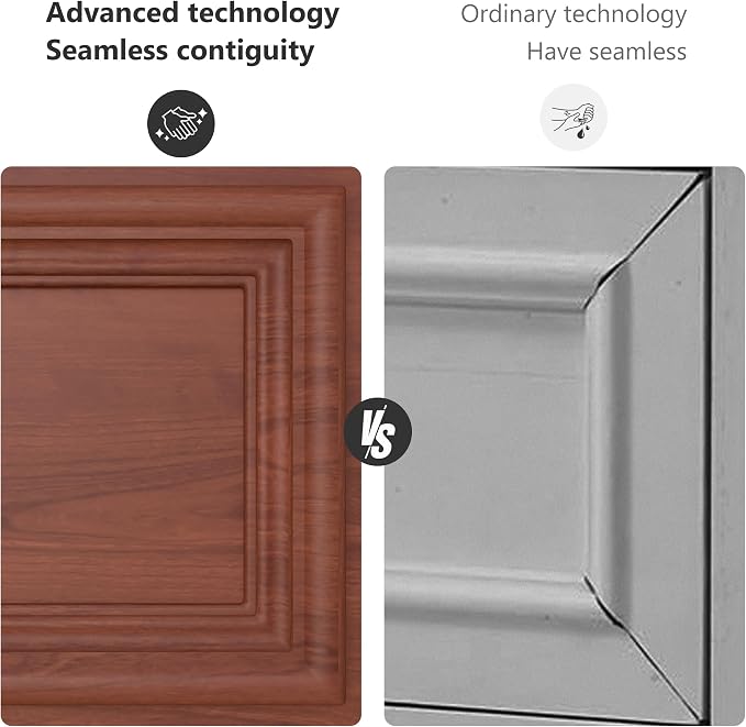 Farmhouse Nightstand Set of 2, Wood Night Stand with 3 Drawers and Charging Station Modern Bedside Table for Bedroom End Side Table Storage Cabinet Small 6 Drawers Dresser (2, Cherry Brown) - Image 8