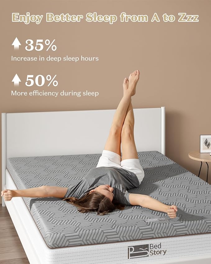 BedStory Firm Mattress Topper Twin XL for Back Pain Relief - 4 Inch Memory Foam Mattress Topper with High Density Support Foam and Breathable Washable Cover, CertiPUR-US Certified