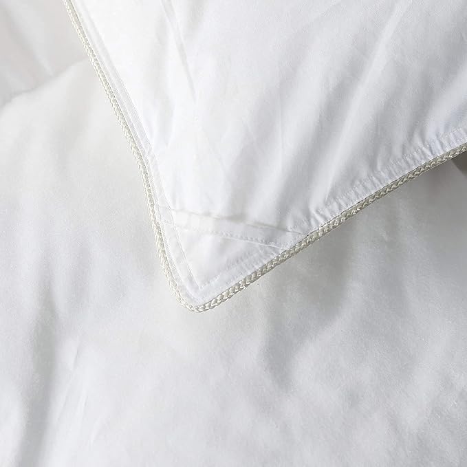 Luxurious 800 Thread Count Hungarian Oversize Goose Down Comforter 108 x 98 INCHES 750 Fill Power, 80 oz Fill Weight, 100% Egyptian Cotton Cover (California King, White)