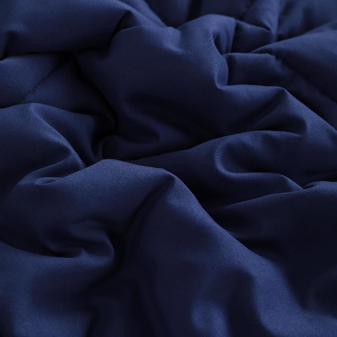 NTBAY King Comforter - Down Alternative Duvet Insert, All Season Bedding Quilted with Corner Tabs, Machine Washable, Soft Comforter Only, Navy Blue