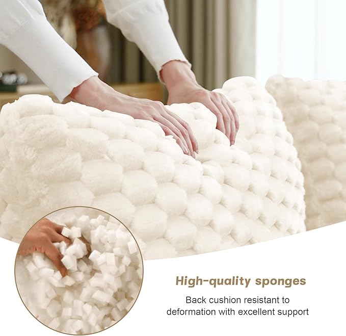 146" L-Shaped Compressed Sectional Cloud Sofa, Flannel Upholstered Modular Deep Seat Sofa with 5 Pieces, Modern Floor Boneless Foam Modular Cloud Couches for Living Room