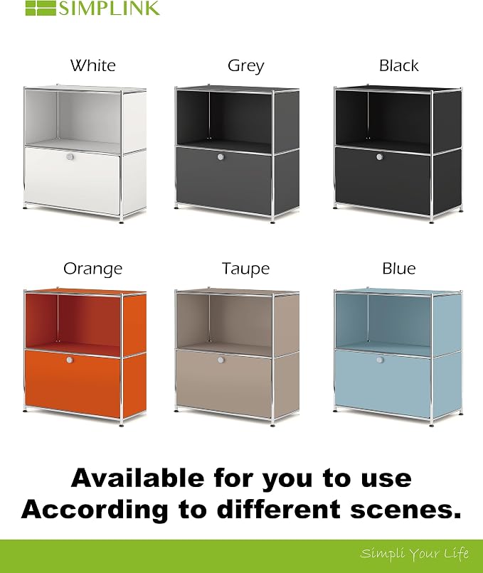32.5-Inch Flip-Top Side Table & Buffet Cabinet with Detachable Wheels, Ample Storage, DIY Corner Bookshelf, Wall Shelf, Cube Organizer, Bedside Table – Modern Home Decor, Blue - Image 9
