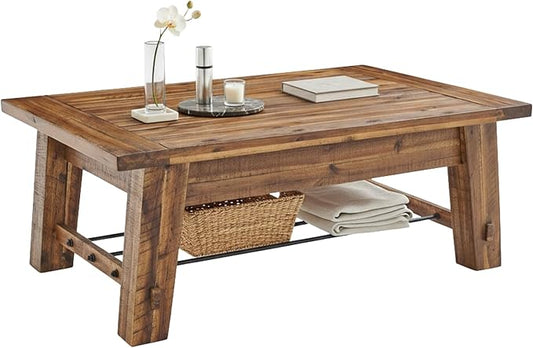 Alaterre Furniture Durango 48L Industrial Wood offee Table