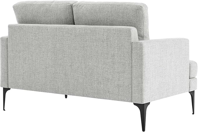 Modway EEI-6006-LGR Evermore Upholstered Fabric Loveseat, Light Gray