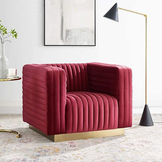 Modway Charisma chairs, Maroon
