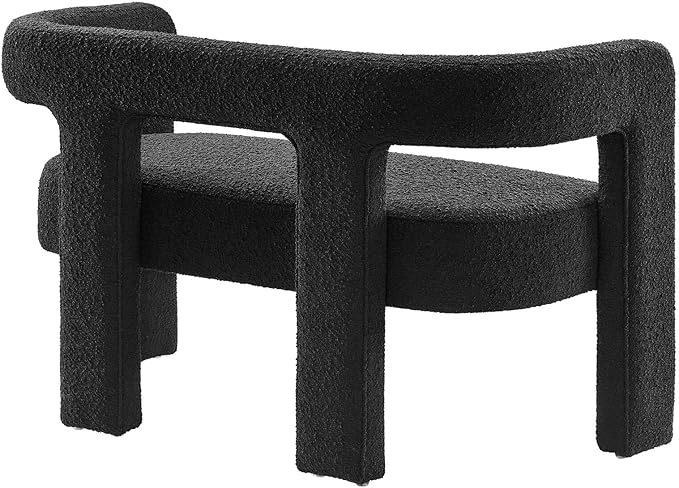 Modway EEI-6477-BLK Kayla Boucle Upholstered Loveseat, Black