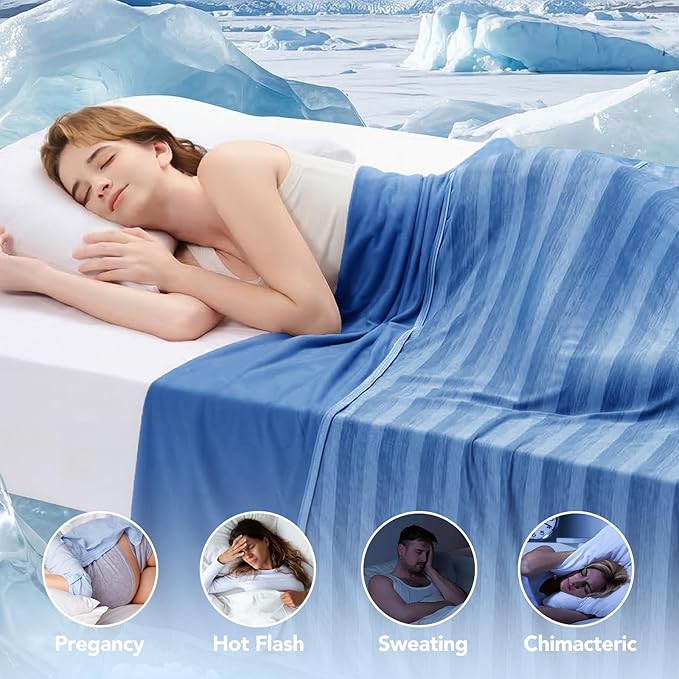 GOHERO Cooling Blanket King Size- 100"x90" Summer Cooling Throw Blanket for Hot Sleepers Arc-Chill Q-Max >0.45 Cool Fiber, Keeps Cool for Night Sweats, Soft Lightweight Sofa Blankets for Kid Adults