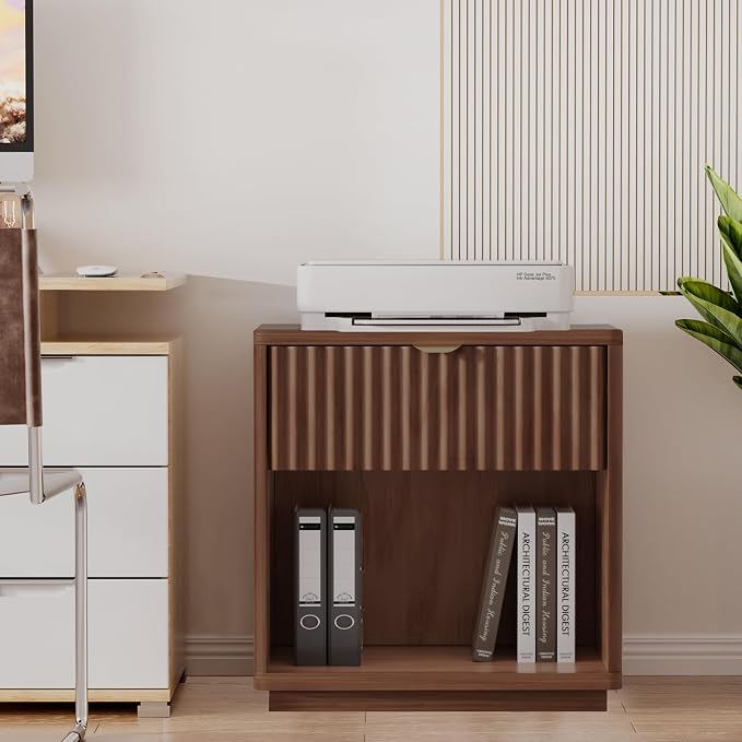 Night Stand, Nightstand with Drawers Bedside Table End Table, Modern Fluted Nightstand Bed Side Table for Bedroom Living Room Home Office - Image 5