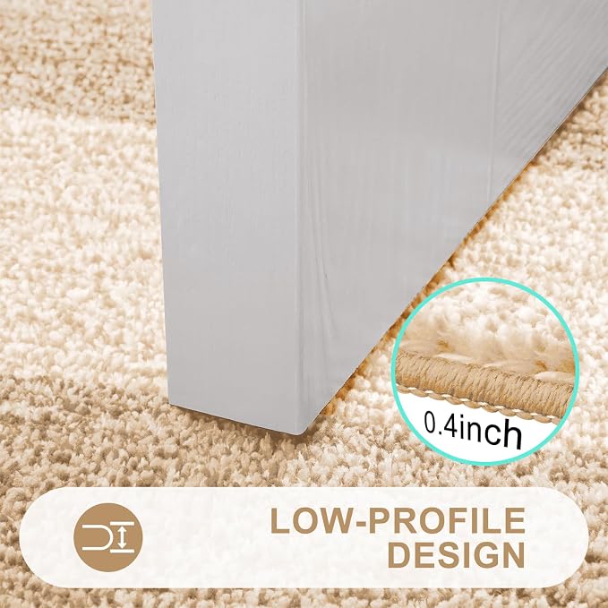 Kitinjoy Indoor Outdoor Door Mat, 47x20 Non-Slip Absorbent Dirt Trapper, Low-Profile Washable Inside Entrance Front Floor Mat, Sturdy Soft Entry Doormats for Entryway, Beige - Image 4