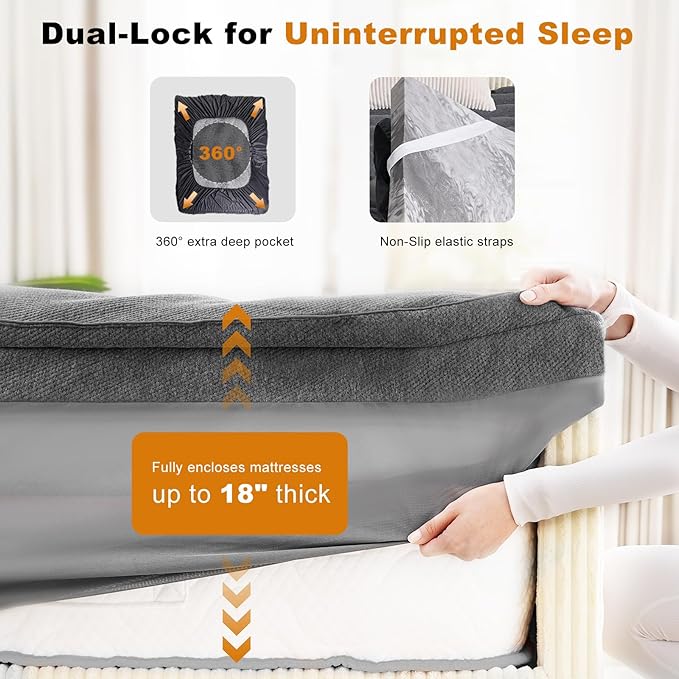 HOMRELEXA Dual Layer 4 Inch Bamboo Memory Foam Mattress Topper Twin Size, 2 Inch Thick Soft Quilted Pillow Top Cover Plus 2 Inch Charcoal Gel Memory Foam Mattress Pad for Back Pain Relief
