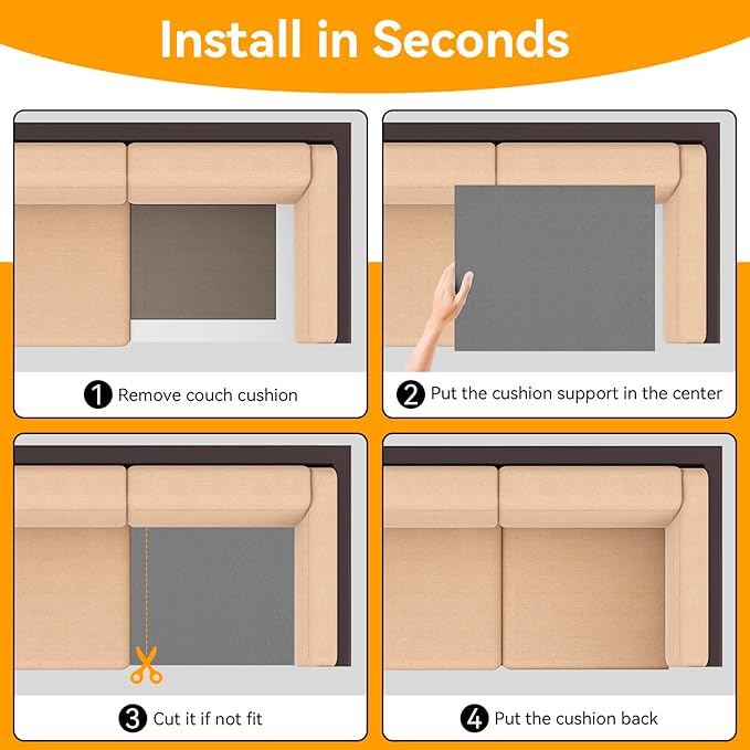 Couch Supports for Sagging Cushions Couch Supporter for Under The Cushions High Density Foam 24 ?€?X 20?€? Furniture Seat Sagging Repair Set of 1