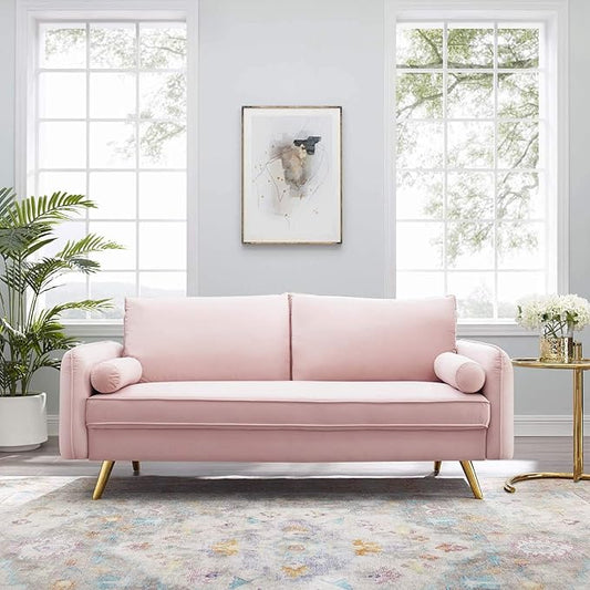 Modway Revive Performance Velvet Sofa, Pink