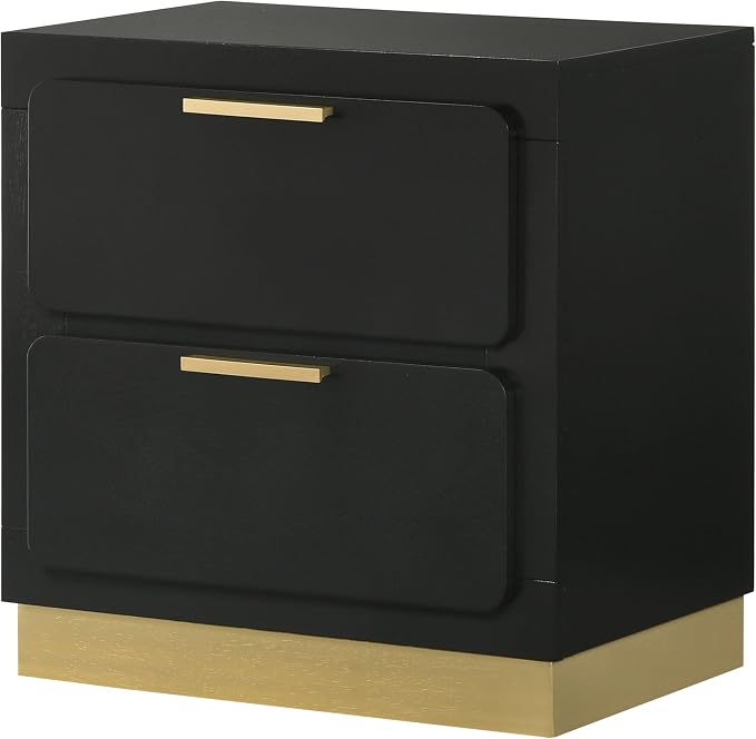 Coaster Home Furnishings Caraway Contemporary Wood 2-Drawer Bedroom Nightstand Bedside Table Organizer Unit Black 224782 - Image 5