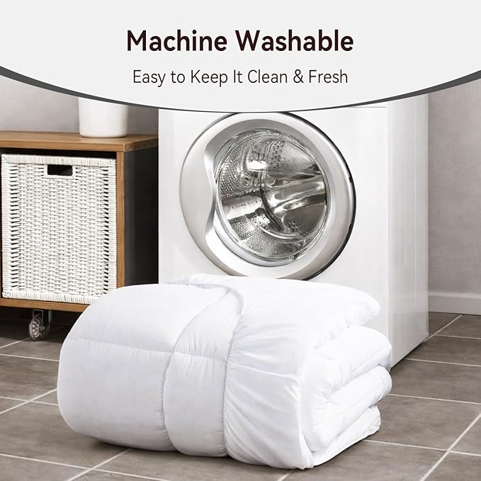 ABENE Full Size Mattress Topper for Back Pain Relief, Extra Thick Mattress Pad Pillowtop, Soft Plush Mattress Cover Bed Topper with Deep Pocket, Overfilled Down Alternative Filling, White