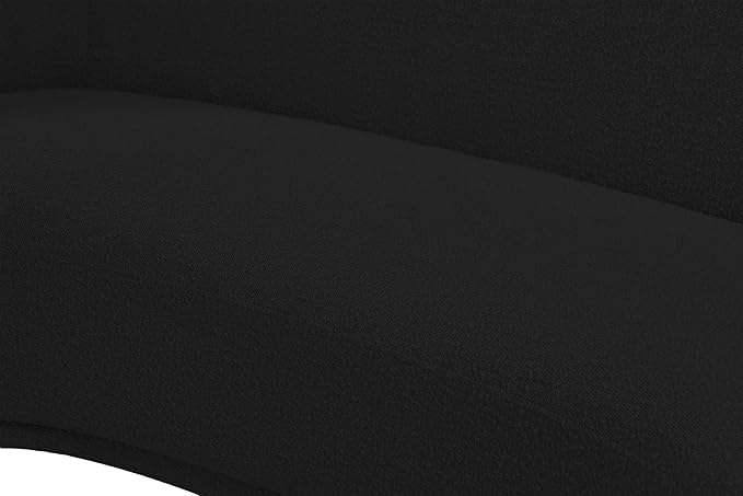Meridian Furniture 693Black-L Hyde Collection Modern | Contemporary Boucle Fabric Upholstered Loveseat, Black, 64" W x 38" D x 27.5" H